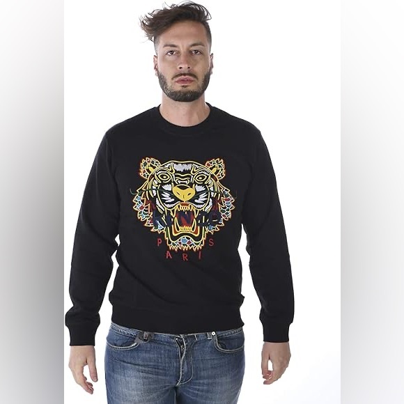 Kenzo Paris 'Year of The Dragon' Black Tiger Sweatshirt - XXL - Vintage 2020 - Picture 2 of 16